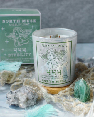 444 Candle · Coconut Lime · Aventurine