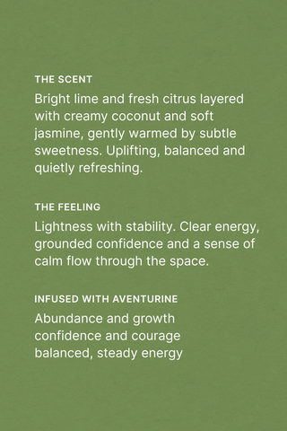 444 Candle · Coconut Lime · Aventurine